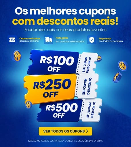 Promoção de cupons Eletrônica Santana com R$100, R$250 e R$500 OFF para economizar em produtos favoritos.