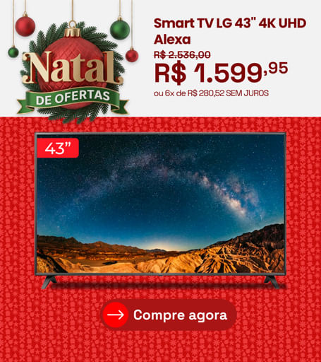 Banner Desk - Smart TV LG com até 33% de desconto