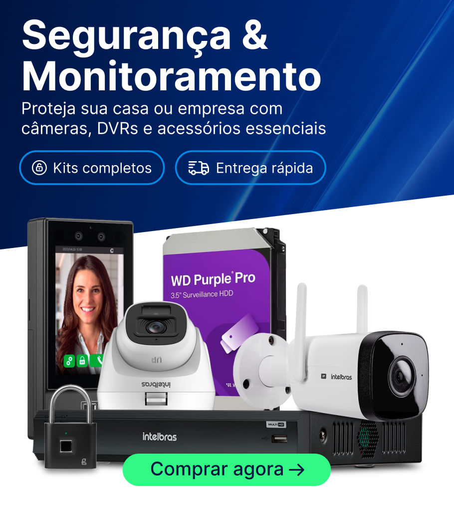 Segurança e Monitoramento Eletrônica Santana, encontre câmeras, sensores, alarmes e acessórios para sua segurança.