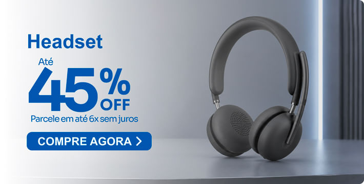 Headset com até 45% OFF e parcelamento em até 6x sem juros.
