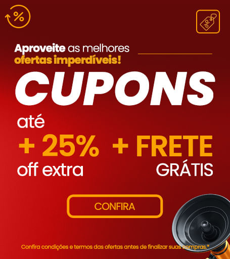 Banner - Cupons de descontos - Até 25% OFF