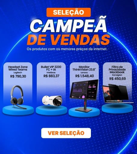 Coleção Campeã de Vendas: produtos eletrônicos mais vendidos com qualidade e tecnologia.