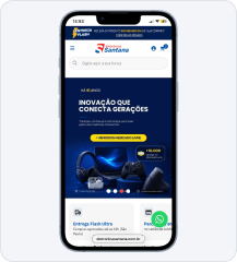 Ilustração de celular mostrando página de produto