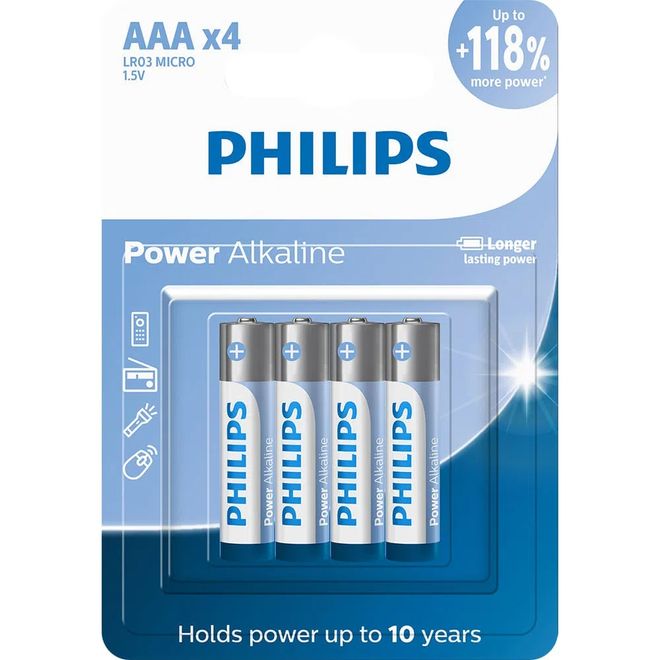 Pilha-Alcalina-AAA-C-4-2005-Philips Pilha-Alcalina-AAA-C-4-2005-Philips