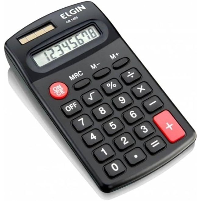 Calculadora de Bolso 8 Digitos Preta Cb1483 Elgin