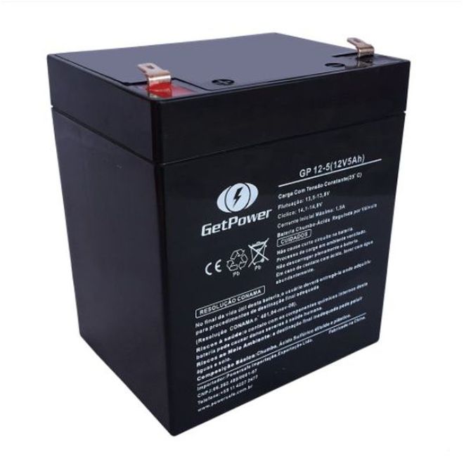 Bateria Selada 12V 5,5ah T2 Gp12-5,5 Getpower