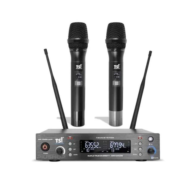 Microfone Sem Fio Em UHF BR-7000 TSI