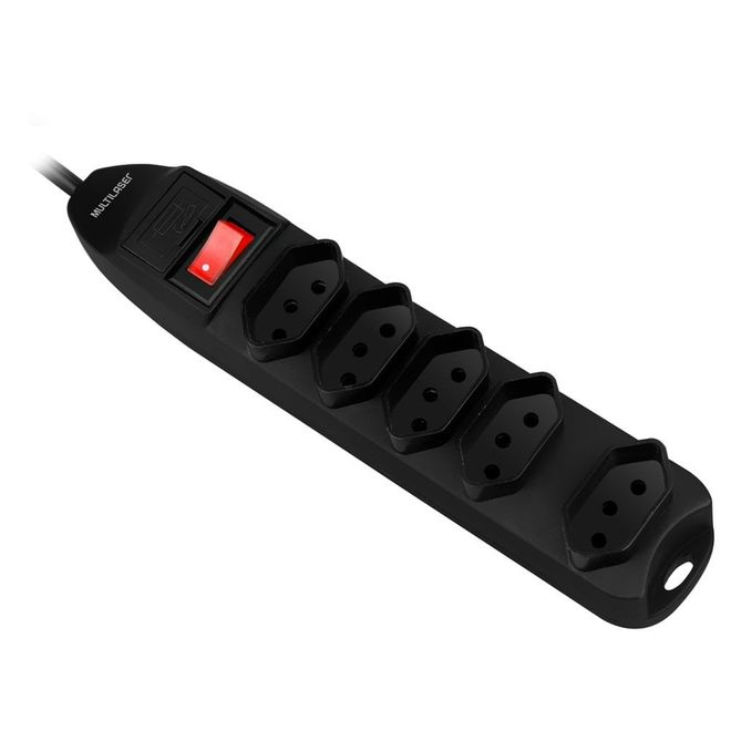 Filtro de Linha com 5 Tomadas Preto WI297 Multilaser Filtro de Linha com 5 Tomadas Preto WI297 Multilaser