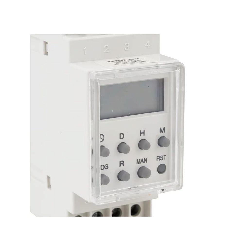 Timer Digital de Trilho 220v 56 Programações 6621 Dni Eletronica Santana