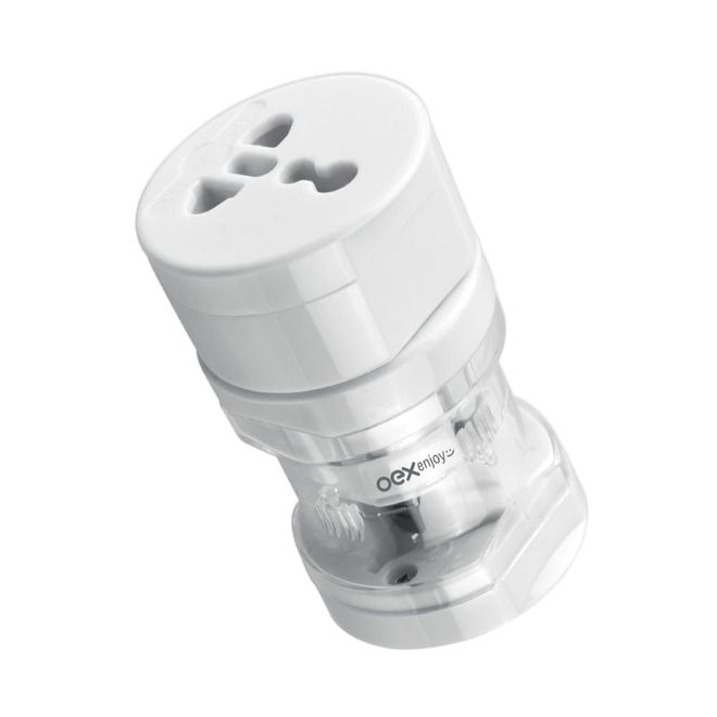 Adaptador Conversor de Tomada Universal Branco CP100 - OEX