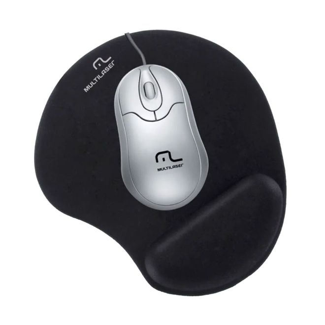 Mousepad Com Apoio Em Gel Para Punho, Preto AC024 - Multilaser