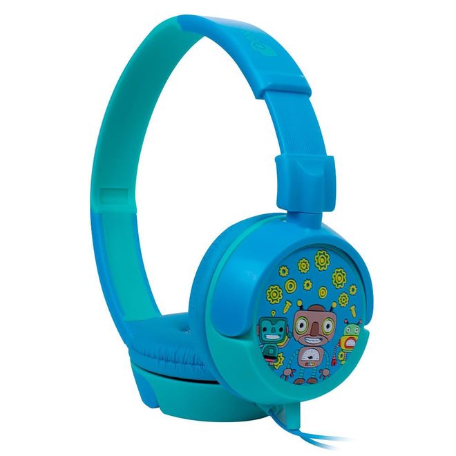 Headphone Infantil Robôs 15mW HP305 Azul OEX