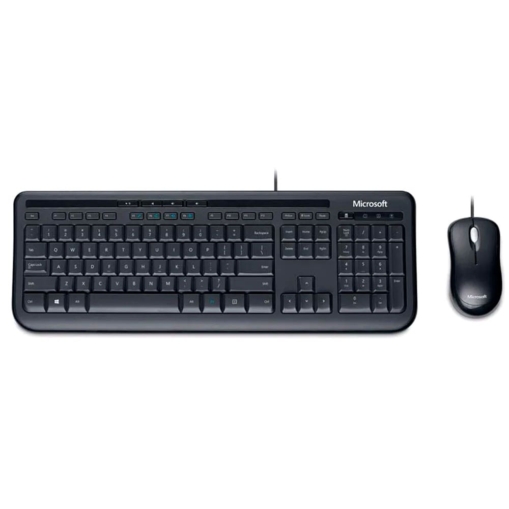 Teclado E Mouse Com Fio Desktop 600 USB Preto Microsoft - APB00005