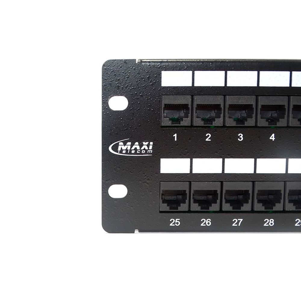 Patch Panel 48p Cat5e Maxi Telecom | Eletrônica Santana - Eletronica ...
