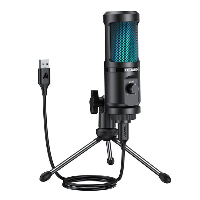 Microfone USB para Jogos e Streaming Profissional Maono AU-PM461