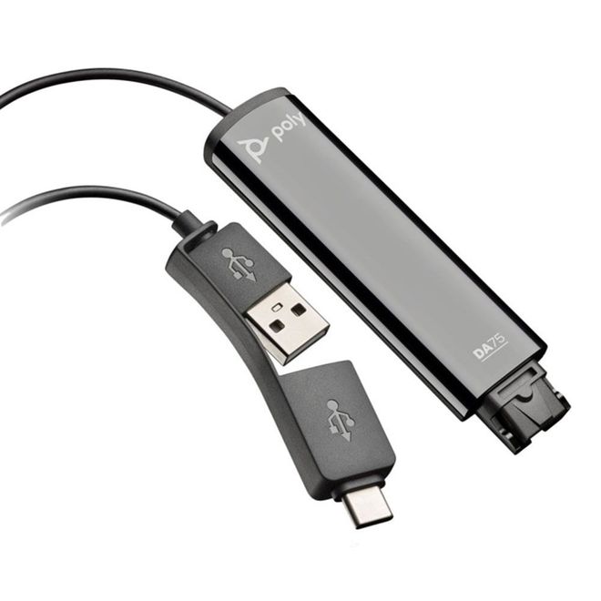 Adaptador de Áudio USB-A USB-C DA75 218266-01 Poly