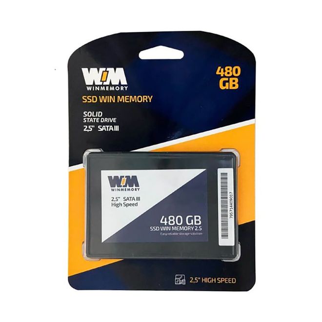 SSD 480GB Leitura 520MB/s e Gravação 500MB/s SWR48 Win Memory