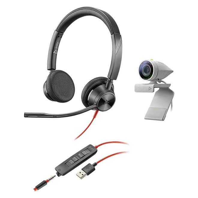 Kit Câmera Studio P5 e Headset Blackwire BW3325 2200-87130-025 Poly