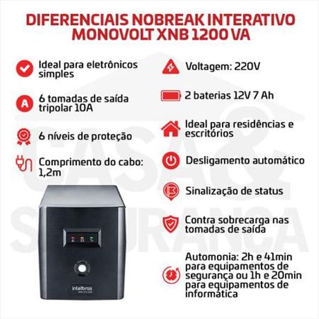 ysnbページ Nobreak XNB 1200VA 220V Intelbras | Proteção e Segurança