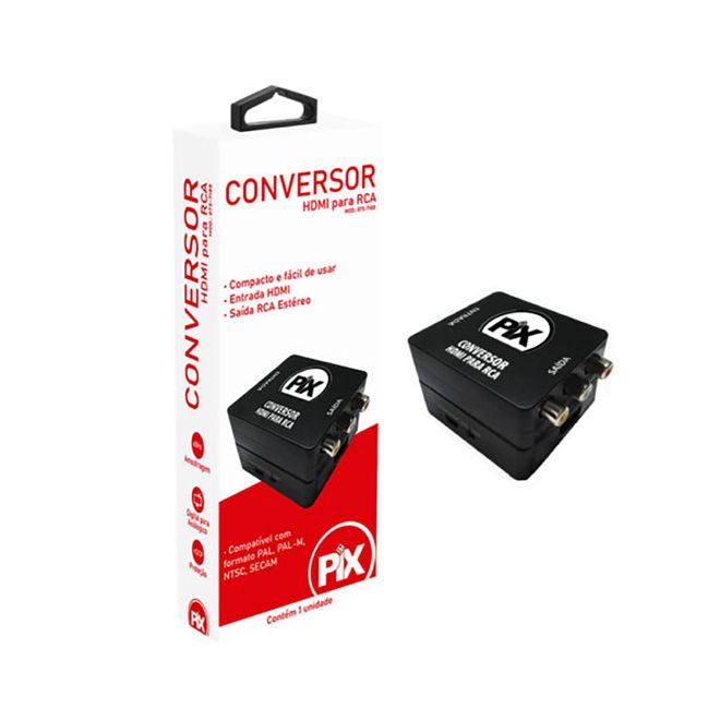 Conversor de Vídeo HDMI x RCA 075-7188 PIX