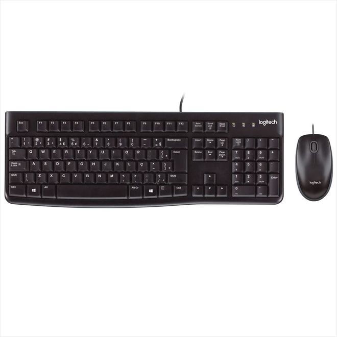 Combo Teclado e Mouse com fio USB Logitech MK120 Combo Teclado e Mouse com fio USB Logitech MK120