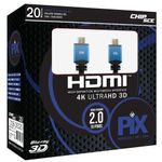Cabo HDMI 2.0 4K UltraHD 20 Metros | Alta Qualidade - Eletronica