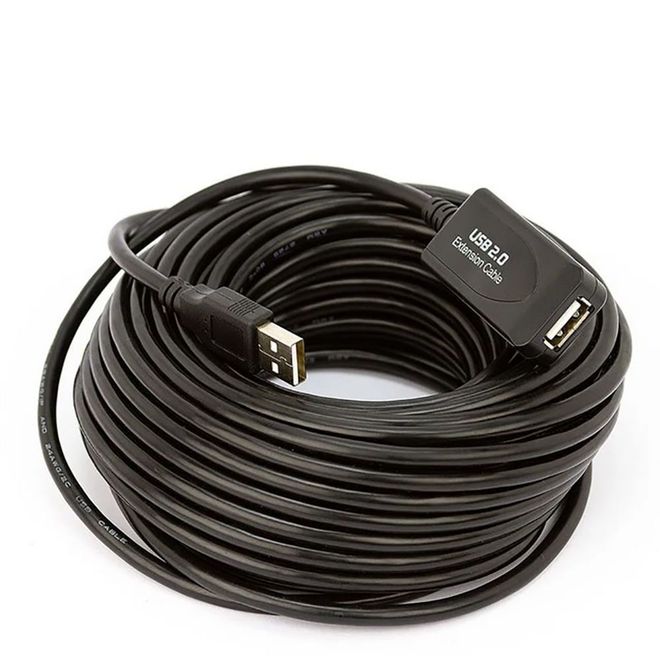 Cabo Extensor USB 2.0 10m Amplificado Cirilo Cabos Cabo Extensor USB 2.0 10m Amplificado Cirilo Cabos