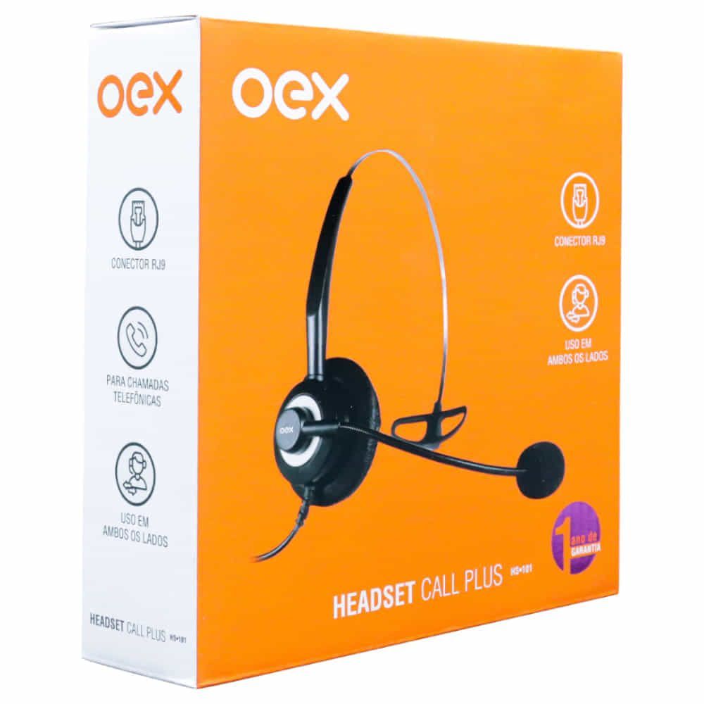 Headset Call OEX HS101 com Conector RJ9 - Eletronica Santana