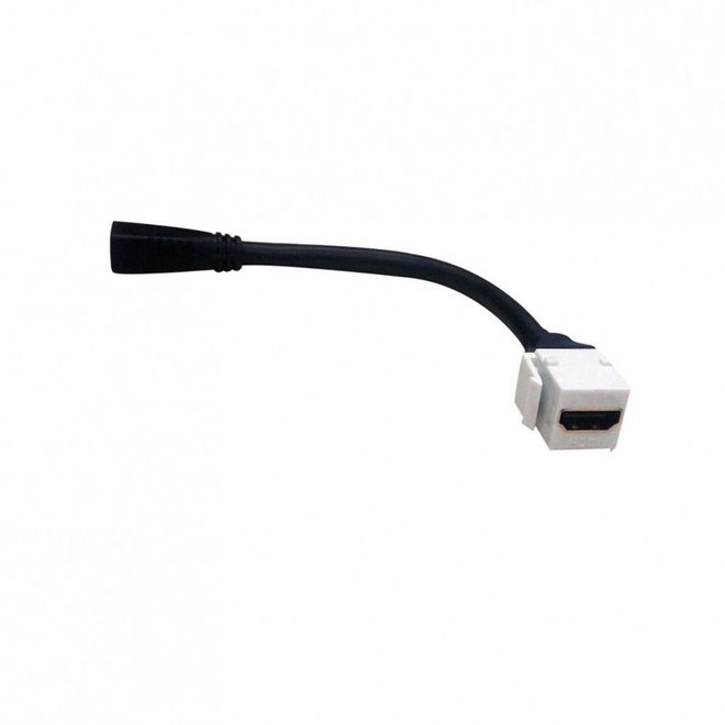 Extensão HDMI Keystone 10cm Conector Fêmea Branco AV Life