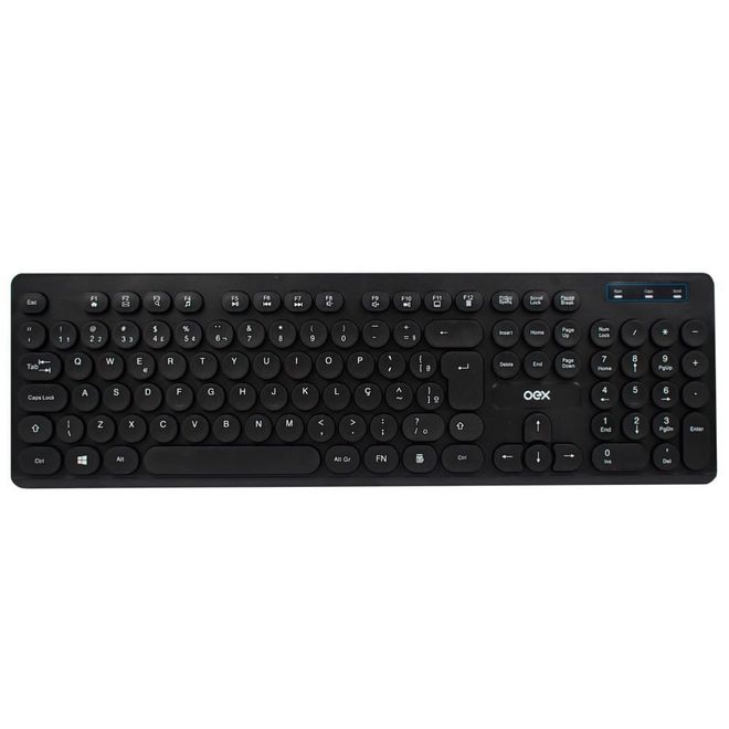 Teclado Com Fio USB Pop Slim Teclas Redondas ABNT2 TC400 OEX