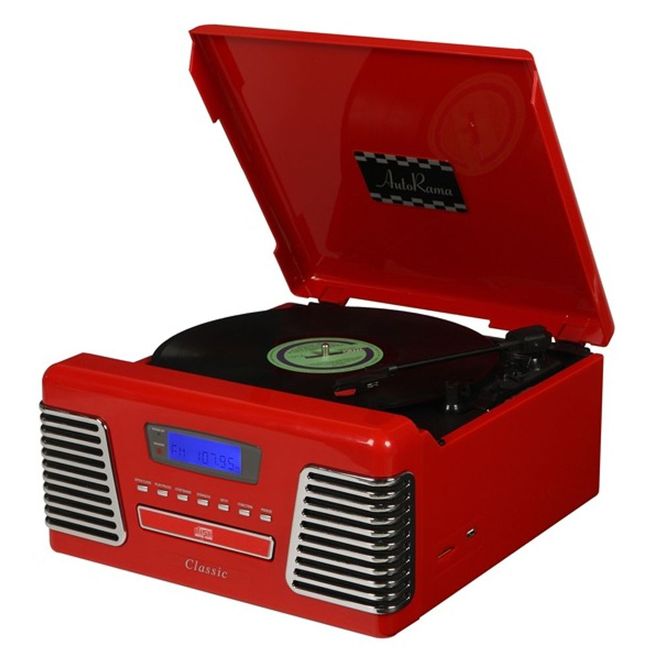 Toca Disco Vinil Vitrola Retro Classic 29.896 Controle Remoto Rádio CD MP3