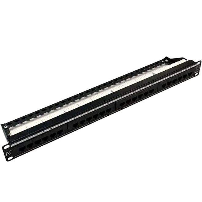 Patch Panel CAT6 24 Portas PCB RET 1U C/G Nexans