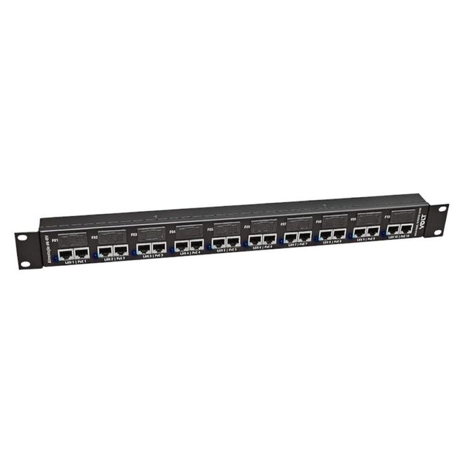 Patch Panel PoE 10 Portas Fast Ethernet Volt