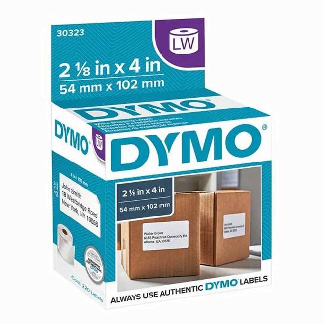 Etiqueta para impressão Termica 5,4mm X 10,2mm Rolo com 220 30323 Dymo
