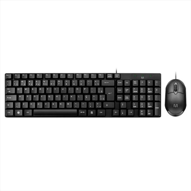 Teclado e Mouse Com Fio Preto Tc309 Multilaser