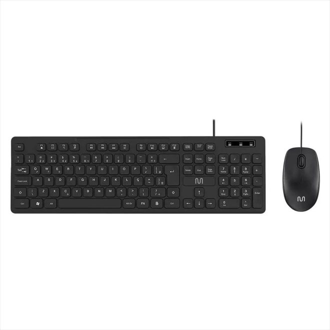 Teclado e Mouse Com Fio CF300 Preto Tc310 Multilaser