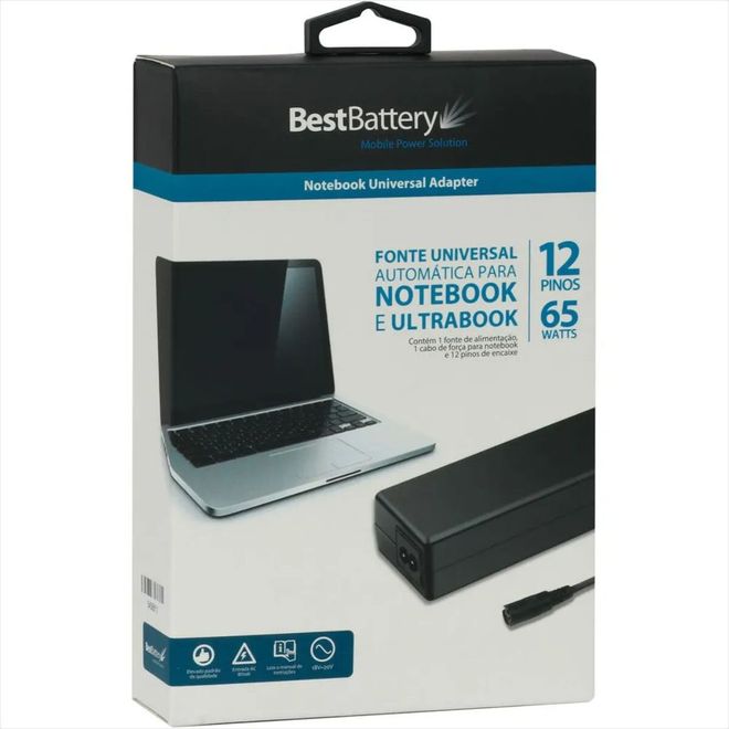 Fonte para Notebook BB20-UN1265 65W Best Battery