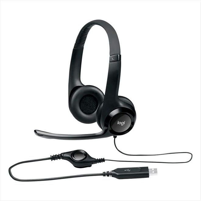 Headset Com Microfone H390 Estéreo USB 981-000014 Logitech