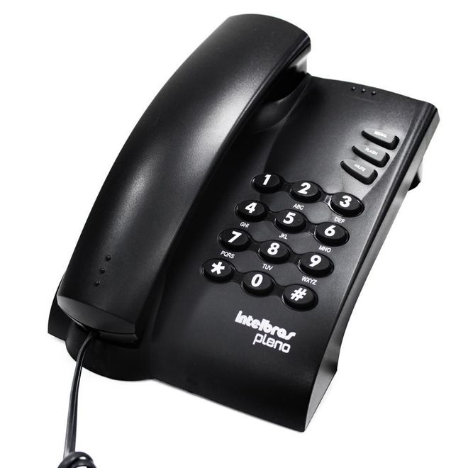 Telefone com Fio e Chave Pleno Preto 4080057 Intelbras