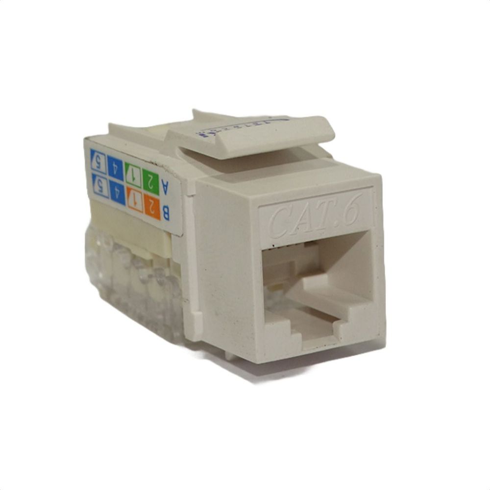 Maxi Telecom Keystone RJ45 CAT6 8V Bege - Conexão de Alta Velocidade ...
