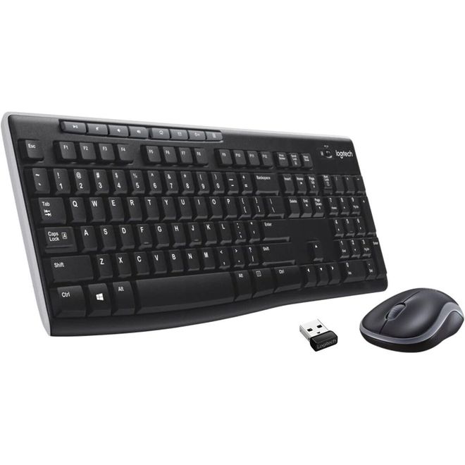 Kit Teclado e Mouse Sem Fio Logitech MK270