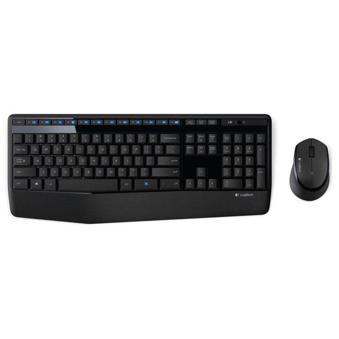 Teclado e Mouse Sem Fio 1000dpi Preto 920-007821 Mk345 Logitech
