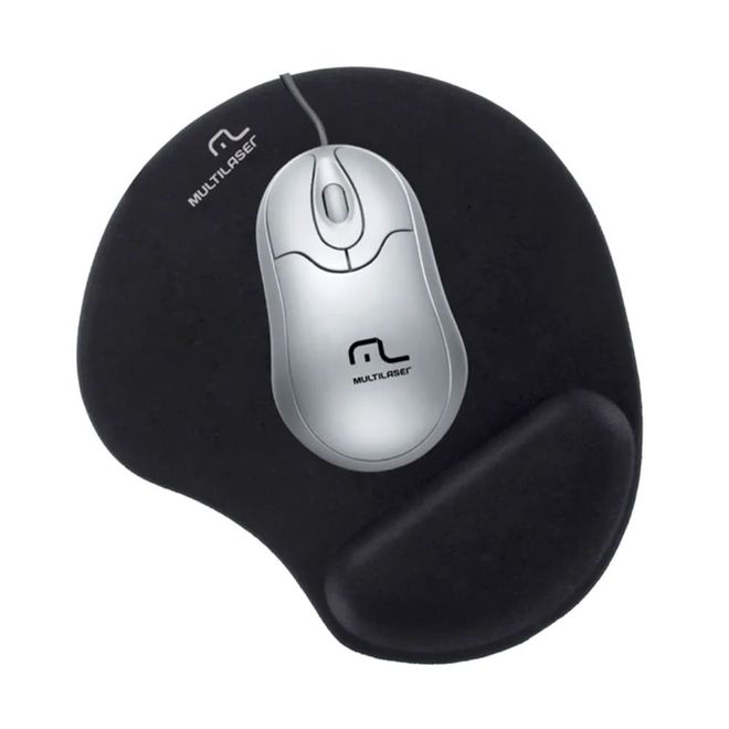 Apoio Para Mouse Em Gel Com Apoio Para Punho Preto Ac024 Multilaser