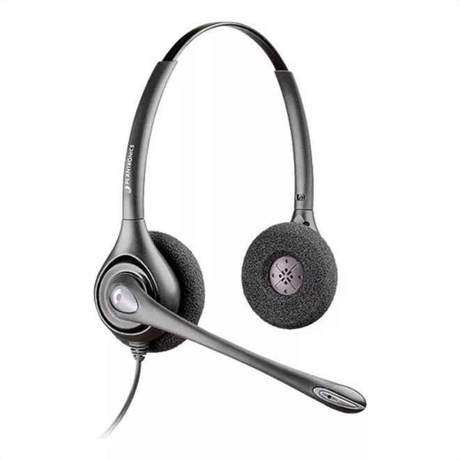 Headset Supra Plus Banda Larga Biauricular com Antirruído HW261N Plantronics - Poly HP