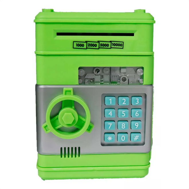 Cofre Eletrônico Digital Infantil Puxa Nota Verde XR011
