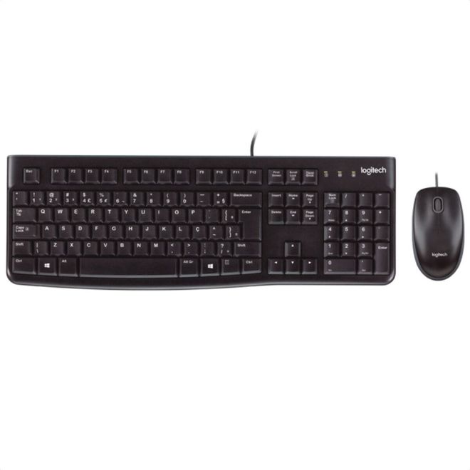 Teclado e Mouse Com Fio Usb Mk120 920-004429 Logitech