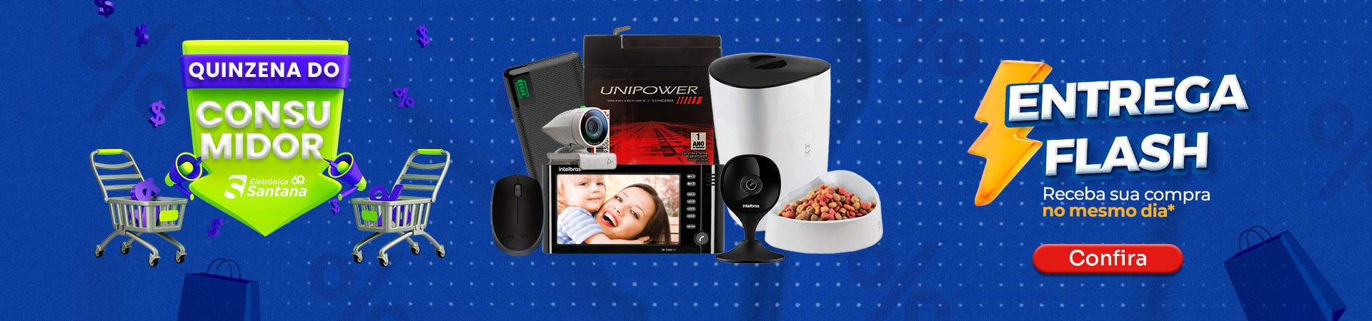 Banner Desk - Quinzena do Consumidor - Entrega Flash