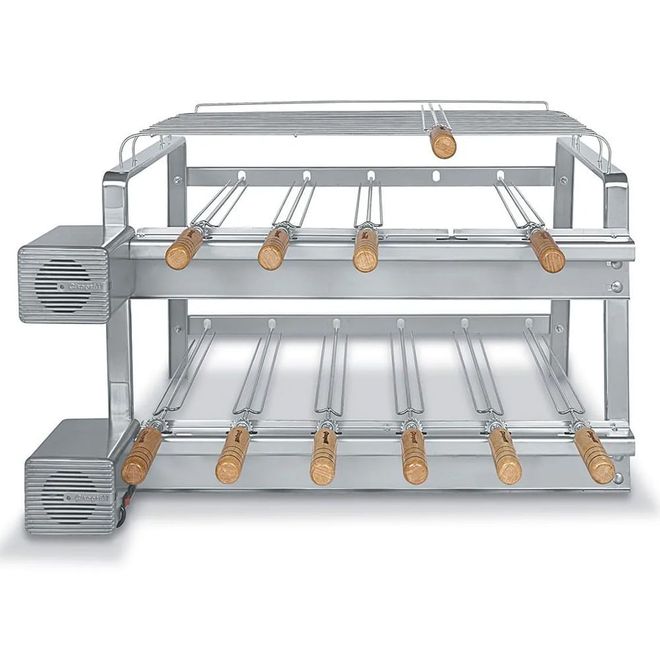 Suporte Churrasqueira De Alvenaria Kit 2011 Inox Giragrill