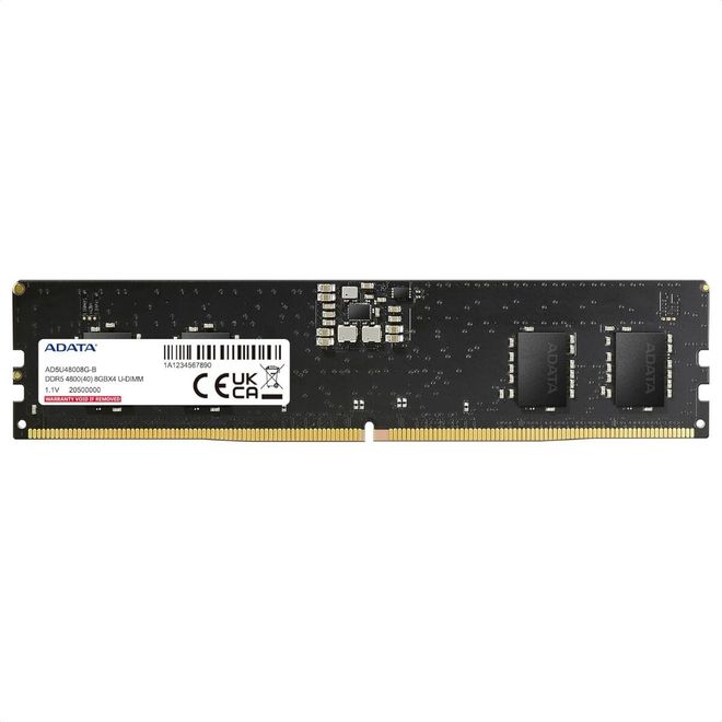 Memória Desktop 8GB DDR5 4800MHz CL40 - AD5U48008G-S Adata Memória Desktop 8GB DDR5 4800MHz CL40 - AD5U48008G-S Adata