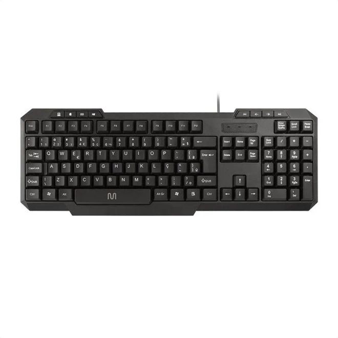 Teclado Com Fio USB Multimidia Slim Preto TC206 Multilaser